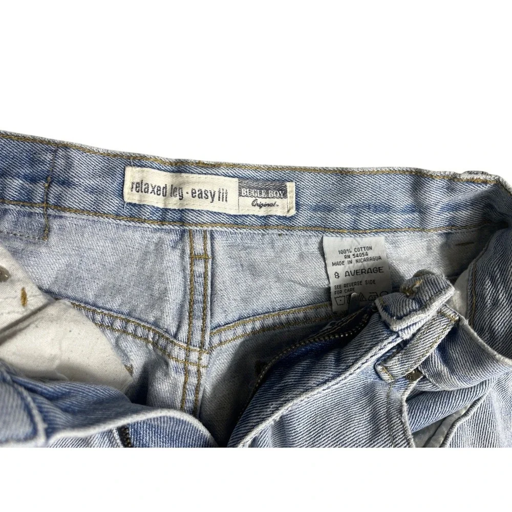 Vintage Bugle Boy Women's 8 Mom Jeans Light‎ Wash High Rise Tapered 90s Denim